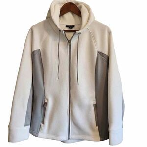 Swiss Tech Women's White Full Zip Hoodie Size Large